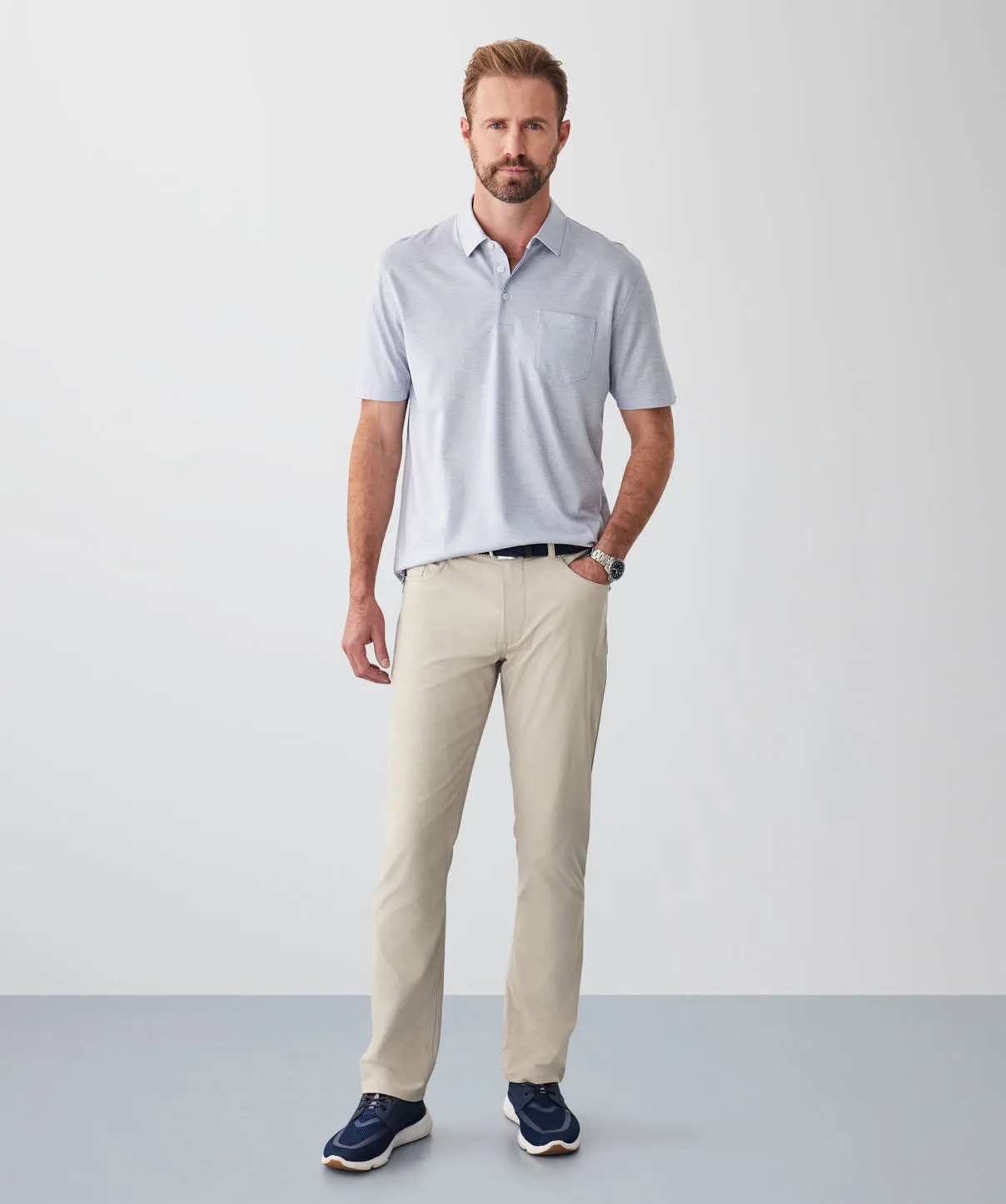 Smart Jacquard Polo - Grey sold by GAZMAN product image thumbnail 4