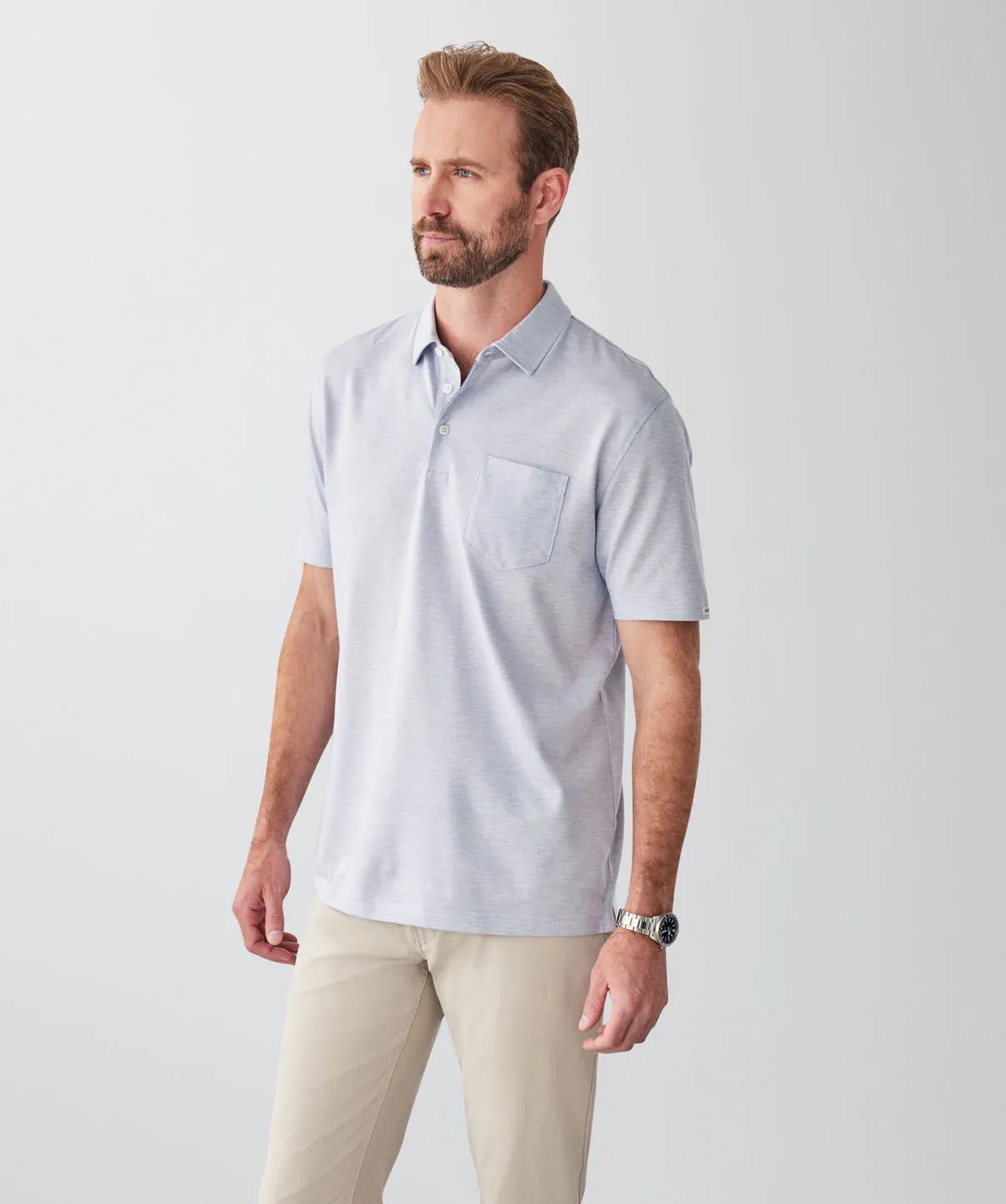 Smart Jacquard Polo - Grey sold by GAZMAN product image thumbnail 5