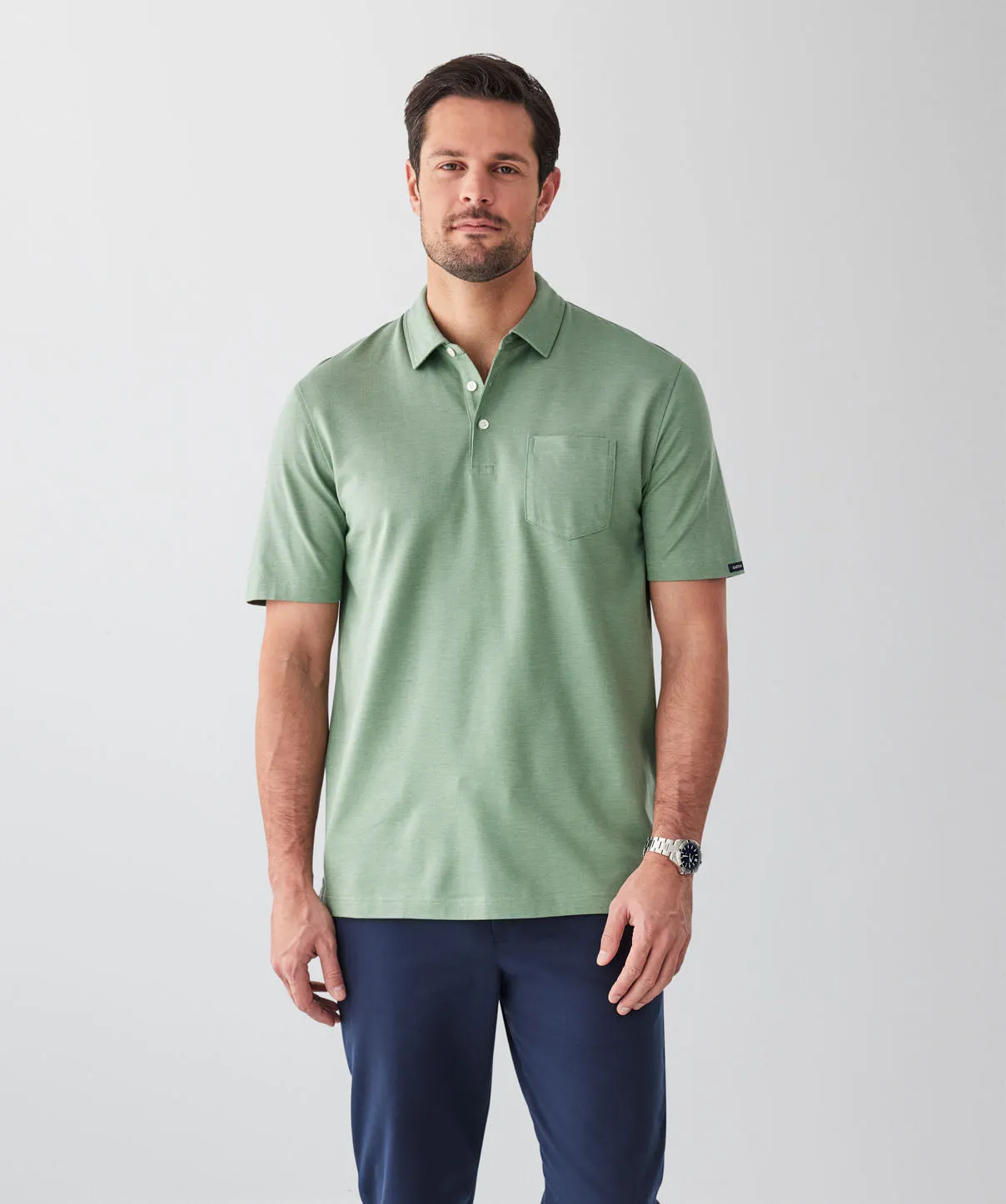 Smart Jacquard Polo - Green sold by GAZMAN
