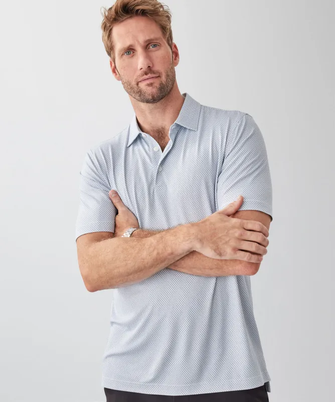 GAZFLEX Print Polo - White sold by GAZMAN