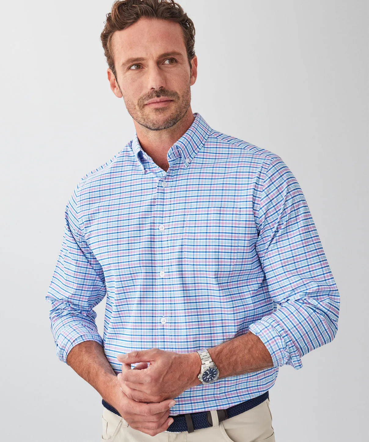 GAZFLEX Performance Twill Check Long Sleeve Shirt - Multi sold by GAZMAN product image thumbnail 3