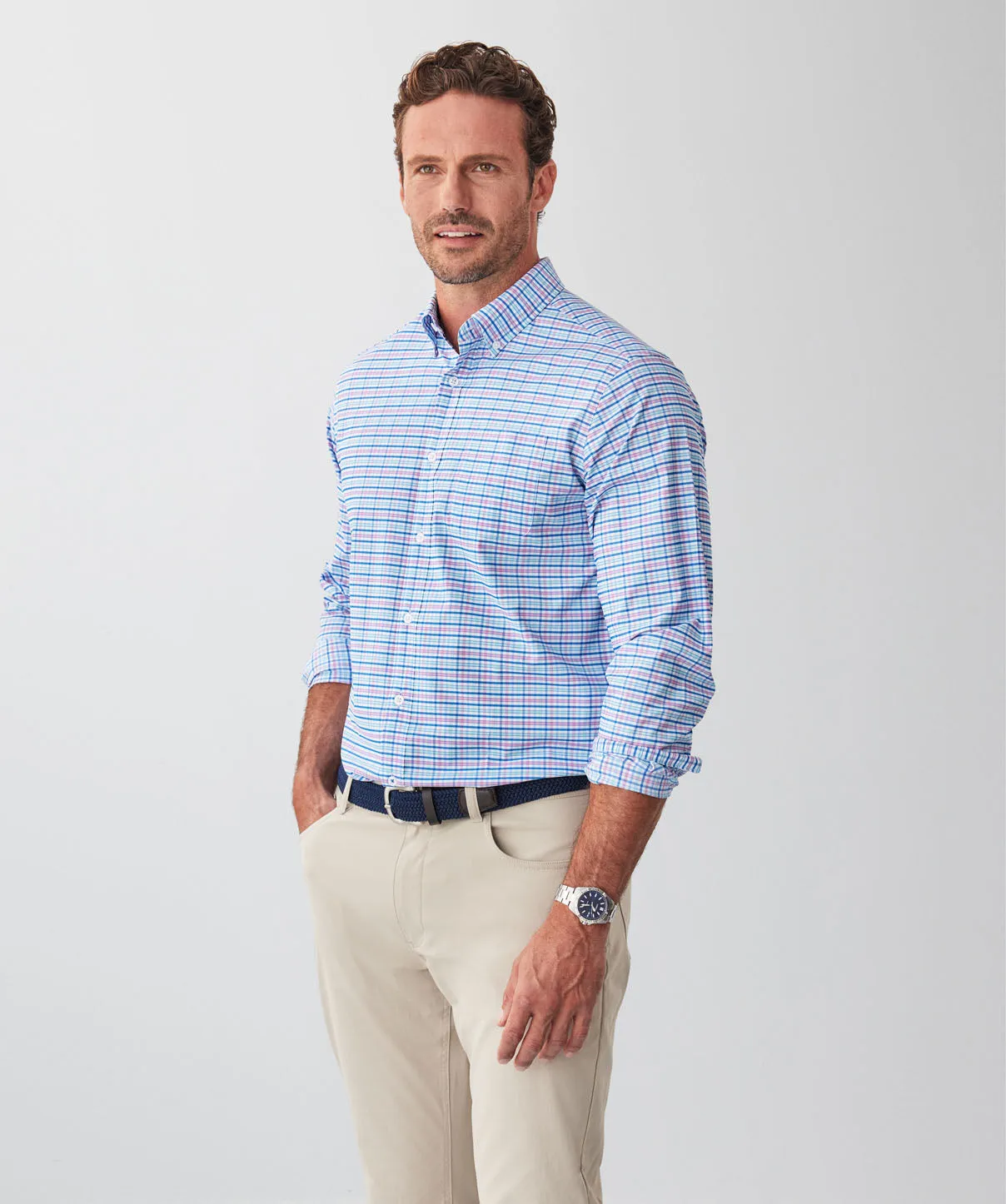 GAZFLEX Performance Twill Check Long Sleeve Shirt - Multi sold by GAZMAN product image thumbnail 5