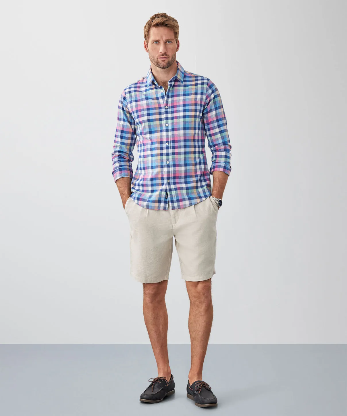 Tailored Fit Casual Multi Check Long Sleeve Shirt - Multi Check sold by GAZMAN product image thumbnail 4