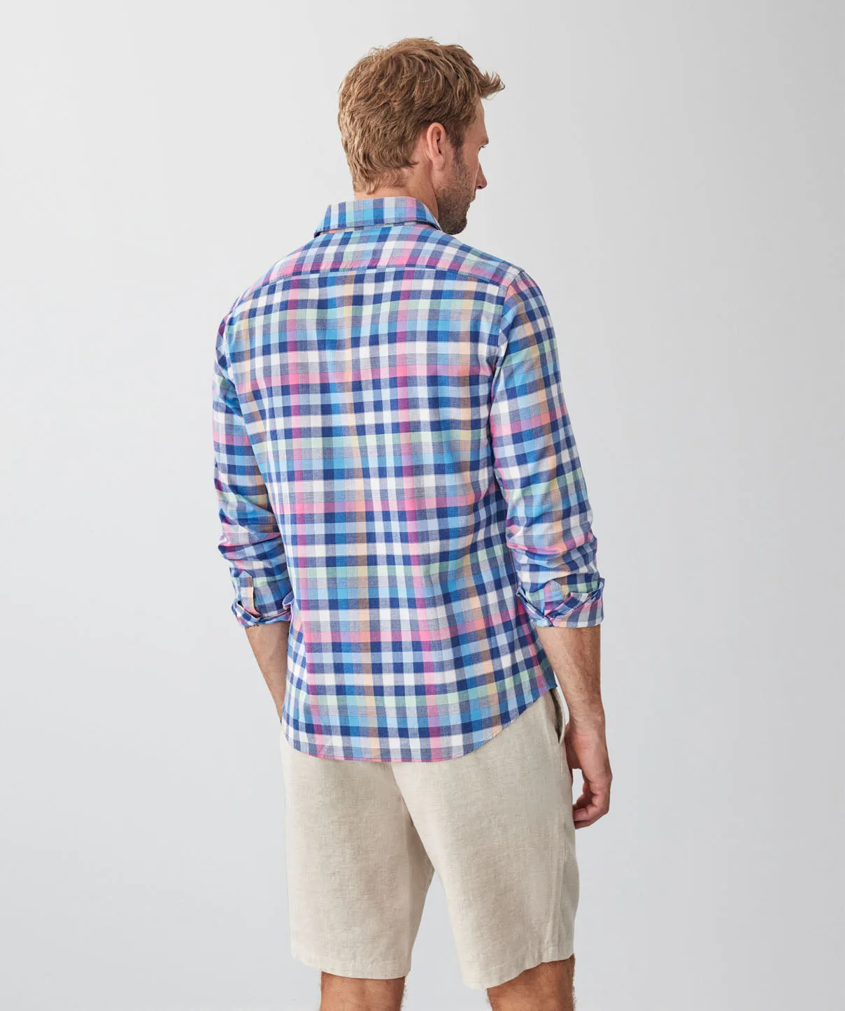 Tailored Fit Casual Multi Check Long Sleeve Shirt - Multi Check sold by GAZMAN product image thumbnail 2