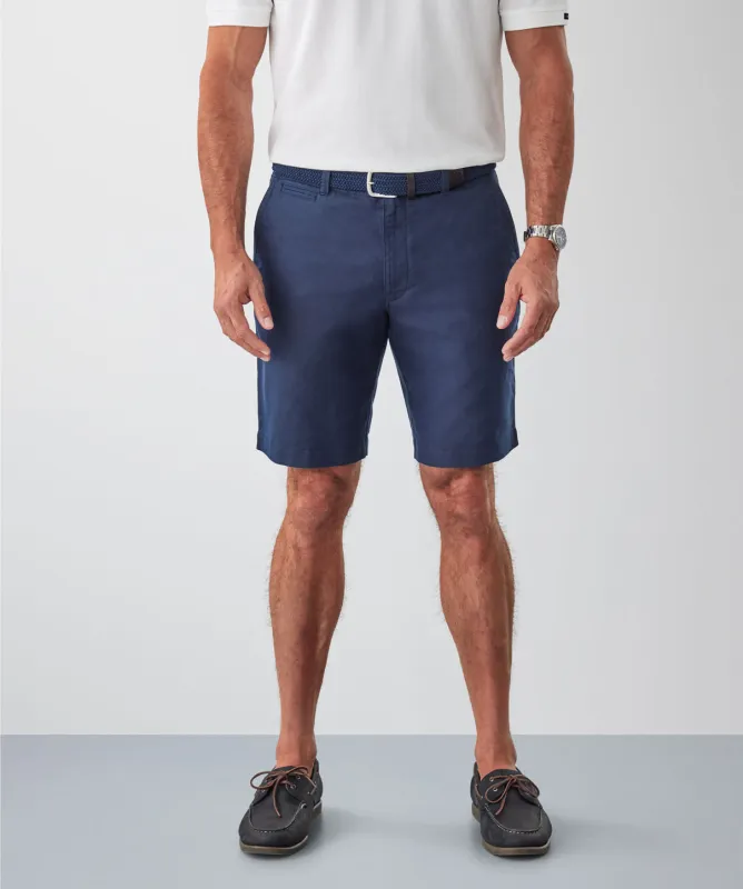Linen Blend Shorts - Navy sold by GAZMAN