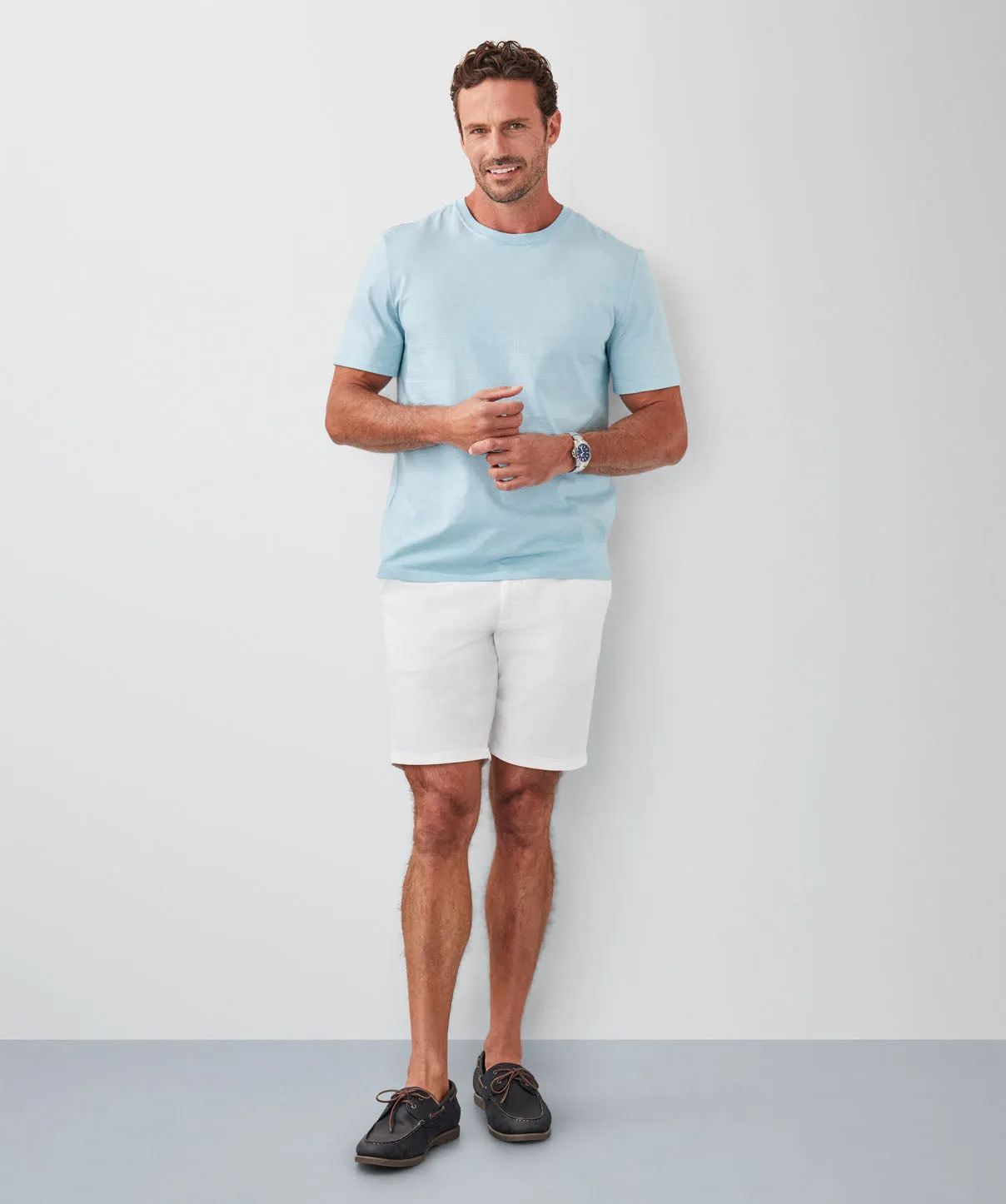 Weekend Stripe Crew T-shirt - Sea Green sold by GAZMAN product image thumbnail 4