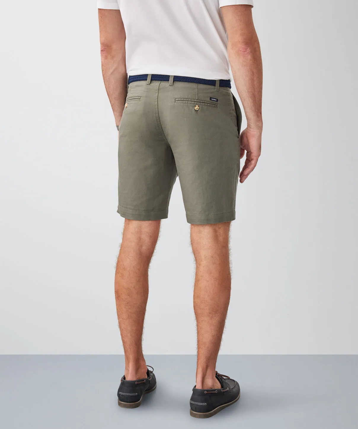 Linen Blend Shorts - Khaki sold by GAZMAN product image thumbnail 3