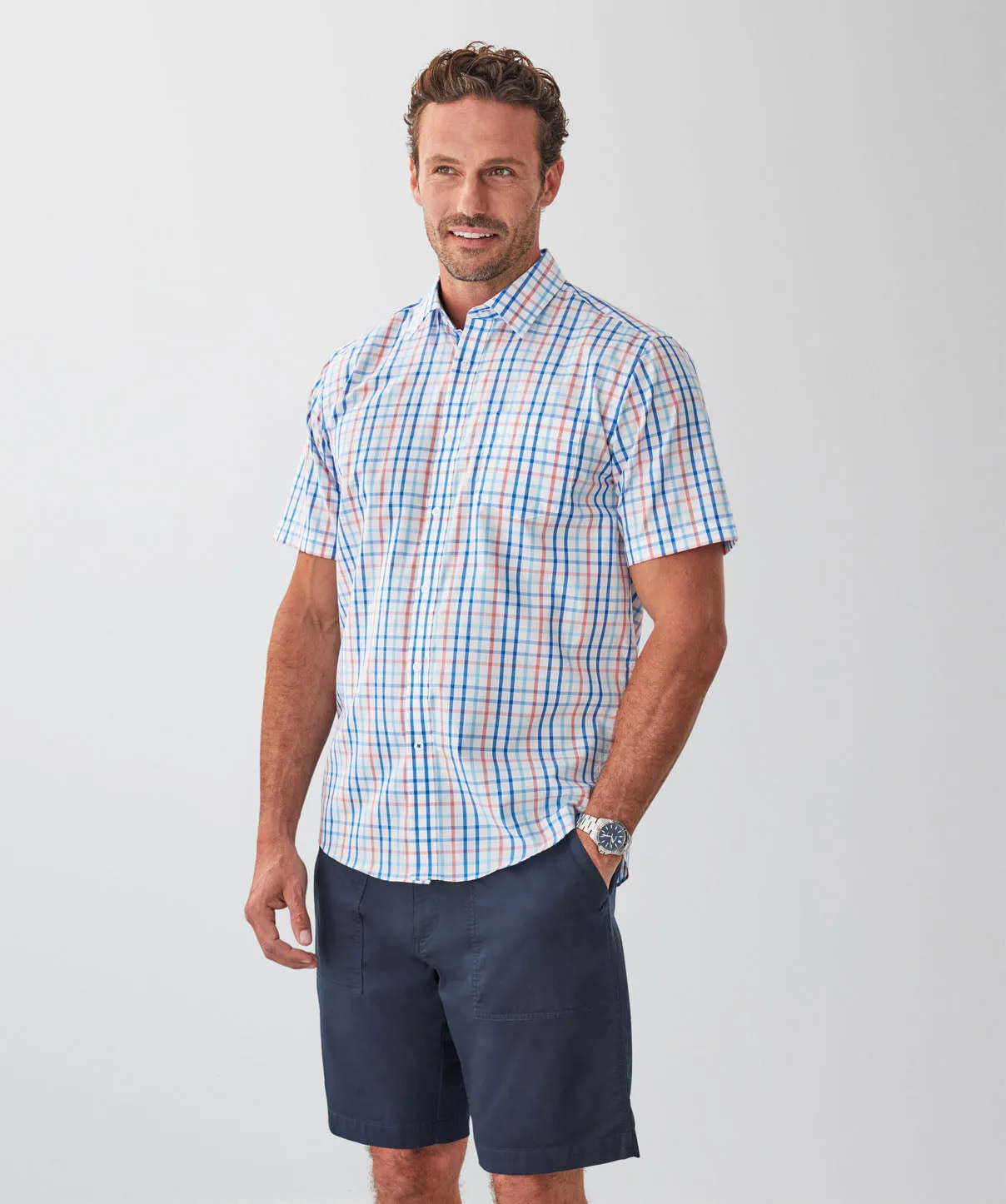 Easy Care Check Short Sleeve Shirt - Multi sold by GAZMAN product image thumbnail 5