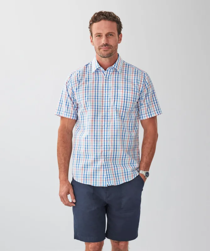 Easy Care Check Short Sleeve Shirt - Multi sold by GAZMAN