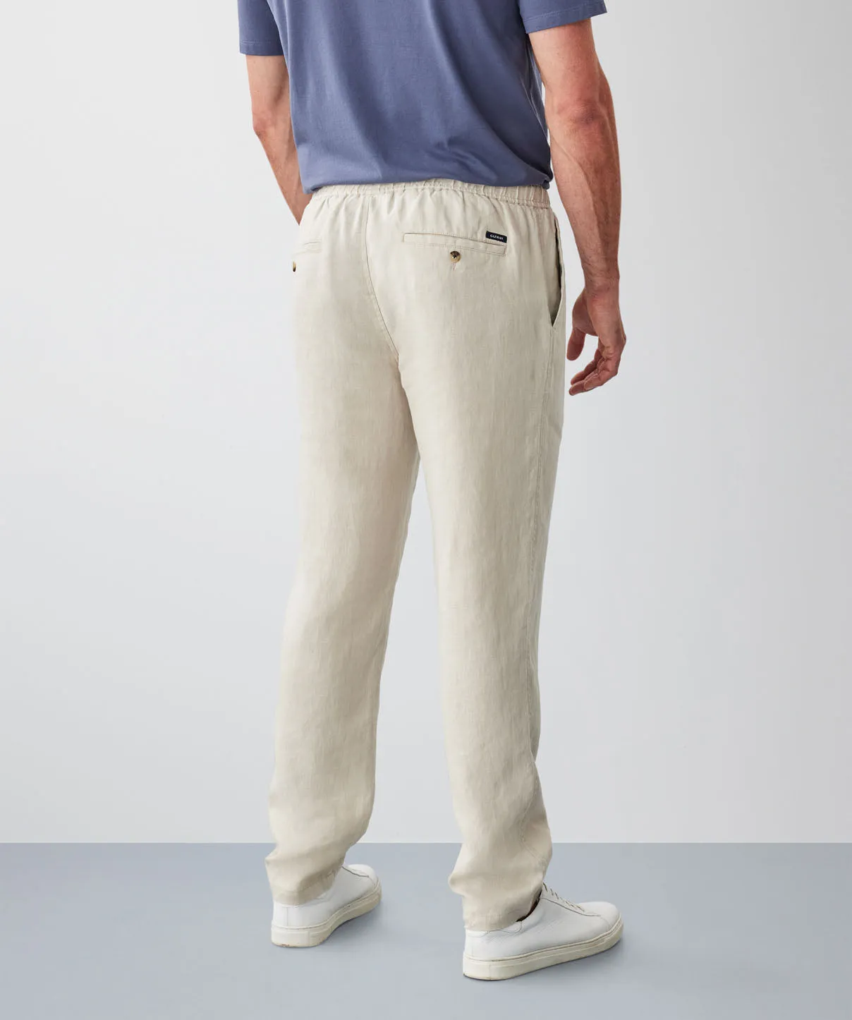 Linen Drawstring Pants - Natural sold by GAZMAN product image thumbnail 2