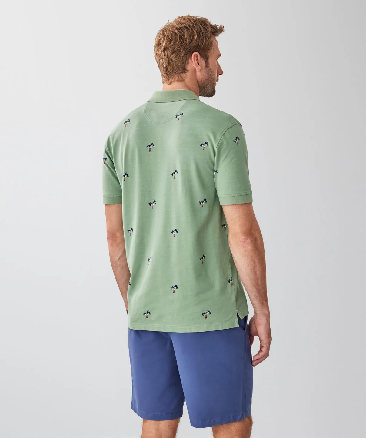Palm Print Polo - Sage sold by GAZMAN product image thumbnail 2
