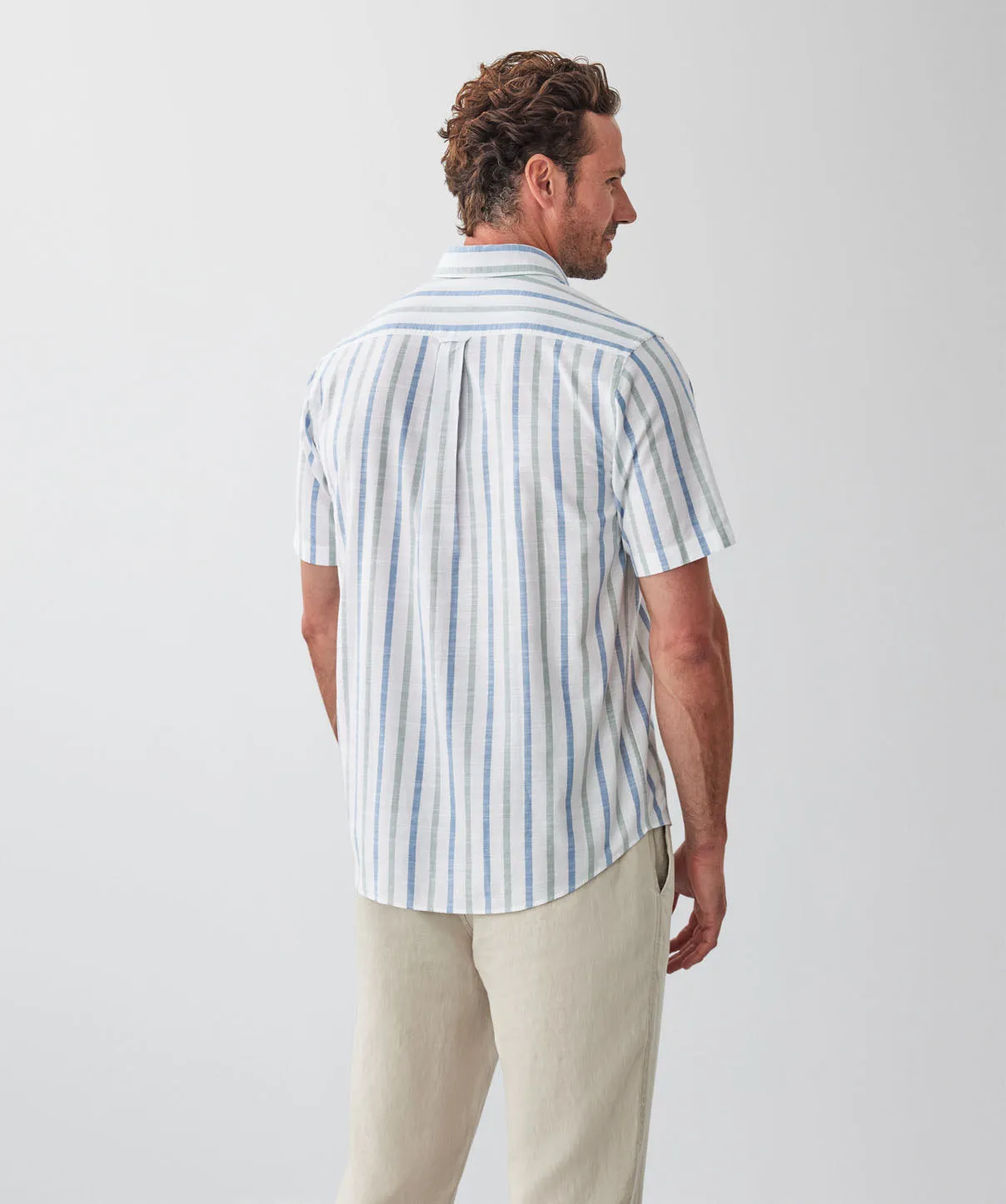 Casual Deck Stripe Short Sleeve Shirt - Multi Stripe sold by GAZMAN product image thumbnail 2
