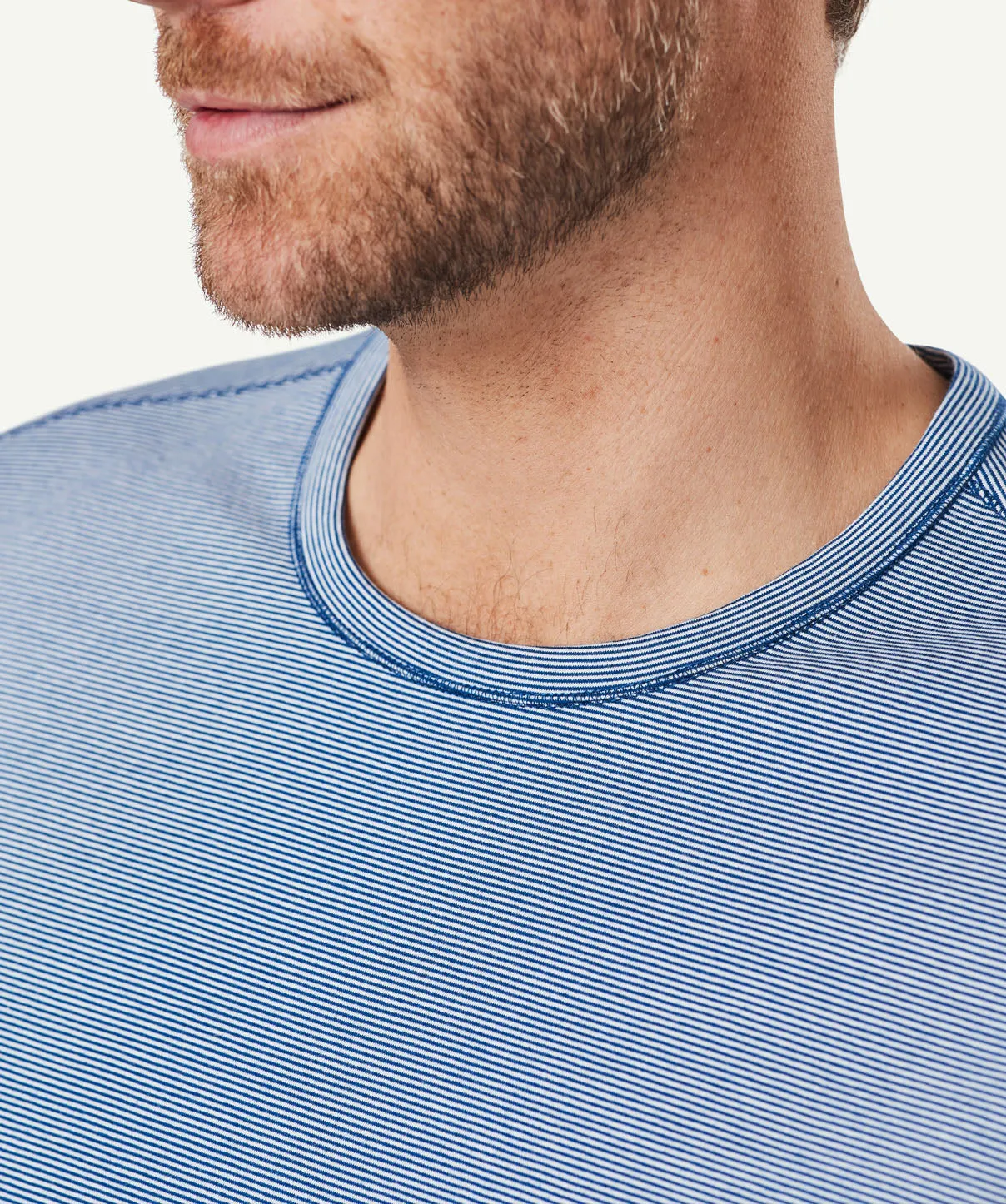 Luxury Stripe Tee - Navy sold by GAZMAN product image thumbnail 4