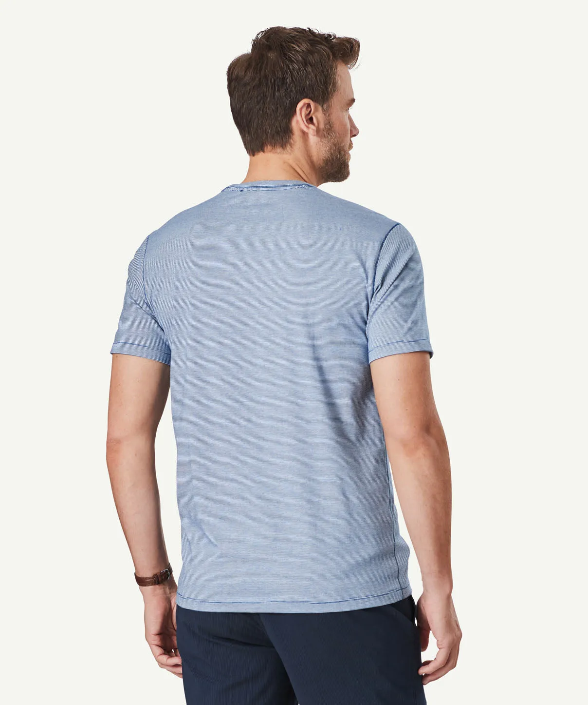 Luxury Stripe Tee - Navy sold by GAZMAN product image thumbnail 3