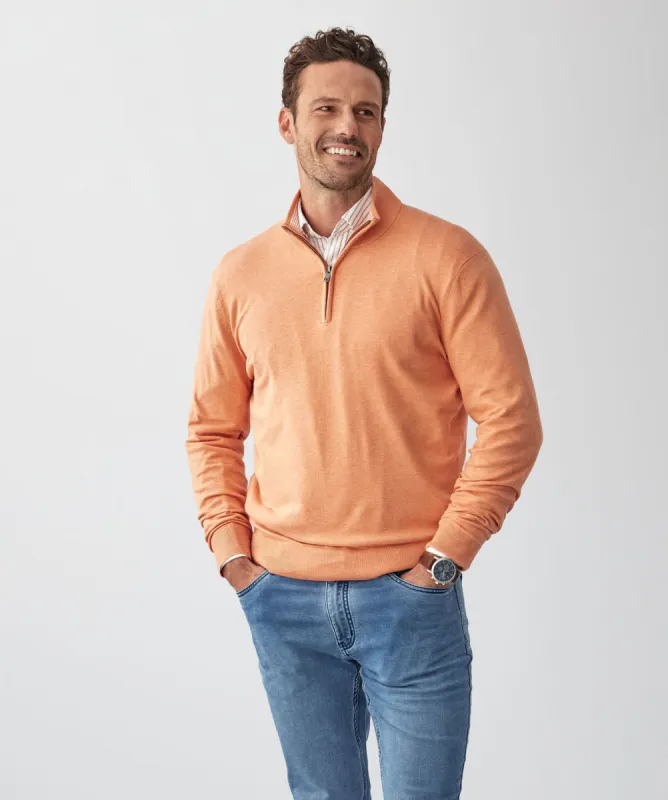 High Flex Half Zip Knit - Apricot sold by GAZMAN