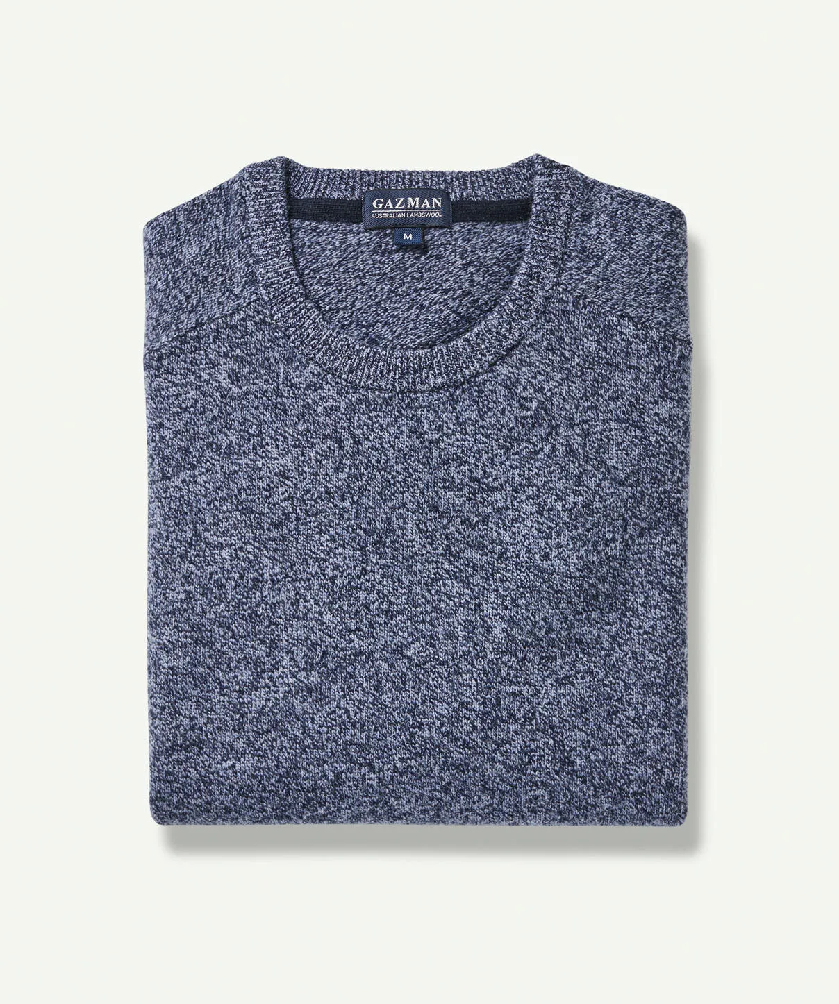 Lambswool Crew Neck Knit - Navy/Blue sold by GAZMAN product image thumbnail 2