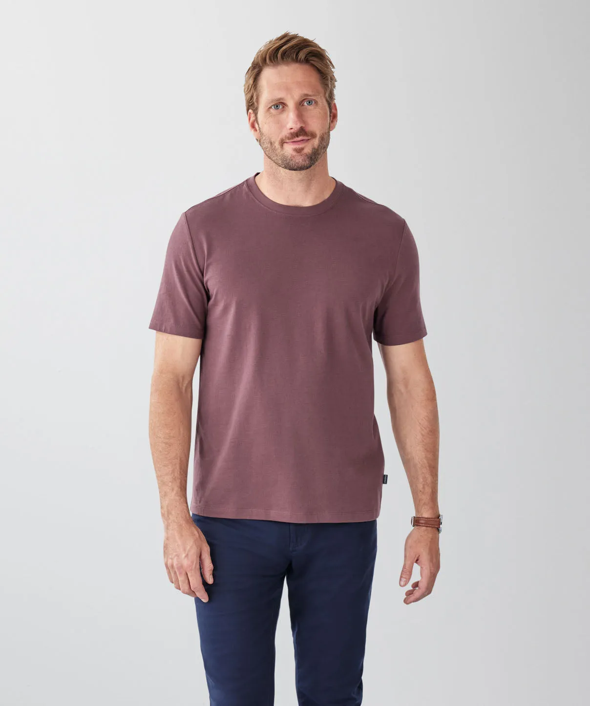 Basic Crew T-Shirt - Plum sold by GAZMAN