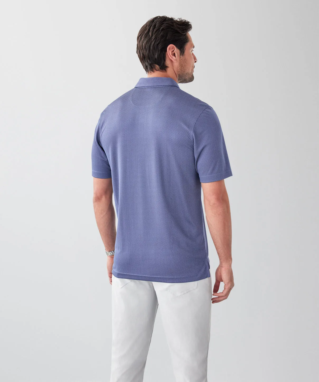 GAZFLEX Geo Jacquard Polo - Navy sold by GAZMAN product image thumbnail 2