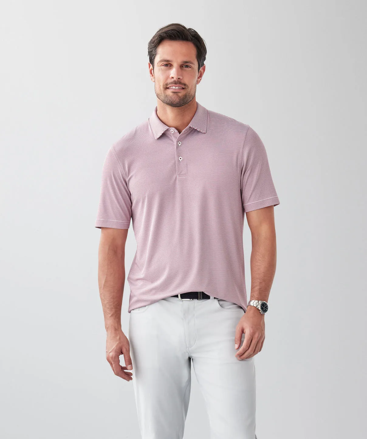 GAZFLEX Stripe Polo - Red sold by GAZMAN