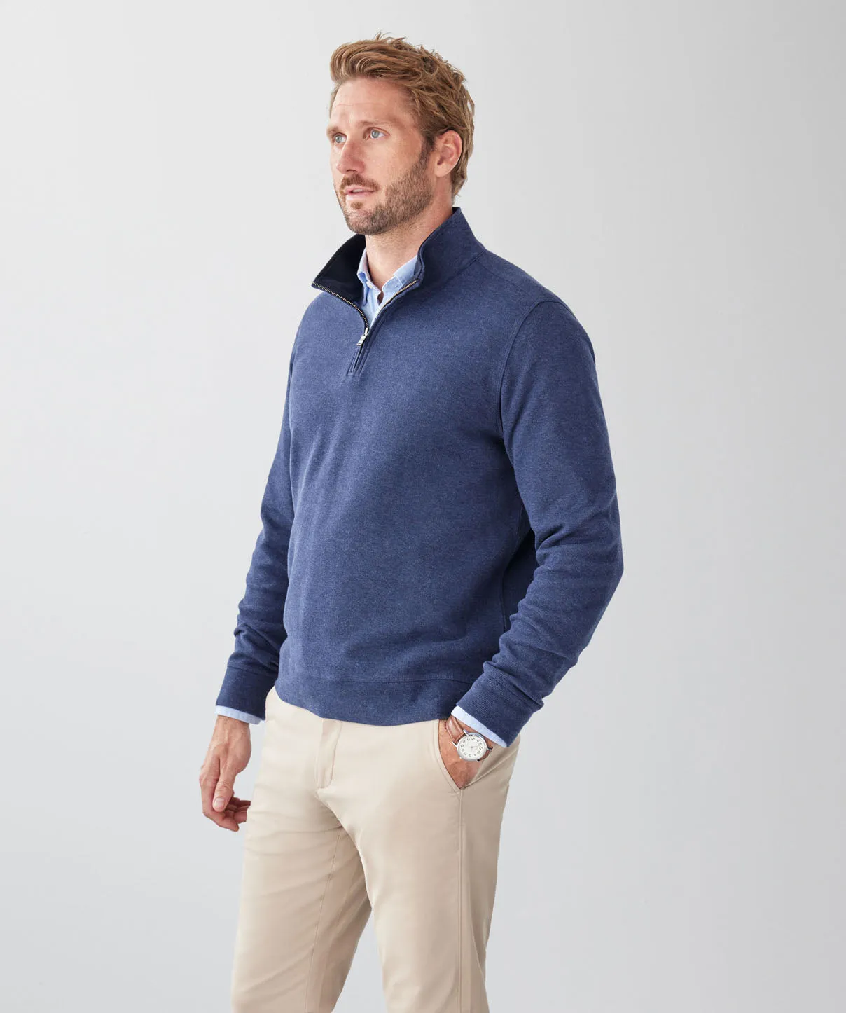 Half Zip Sweat - Navy sold by GAZMAN product image thumbnail 5