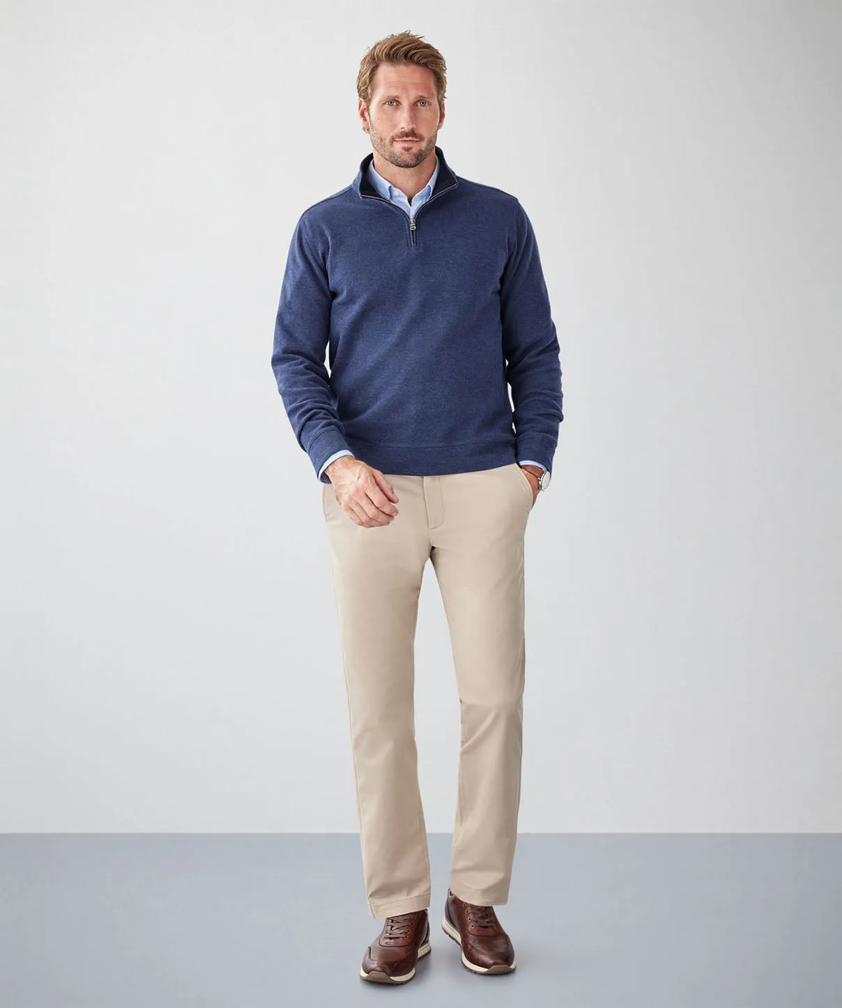 Half Zip Sweat - Navy sold by GAZMAN product image thumbnail 4