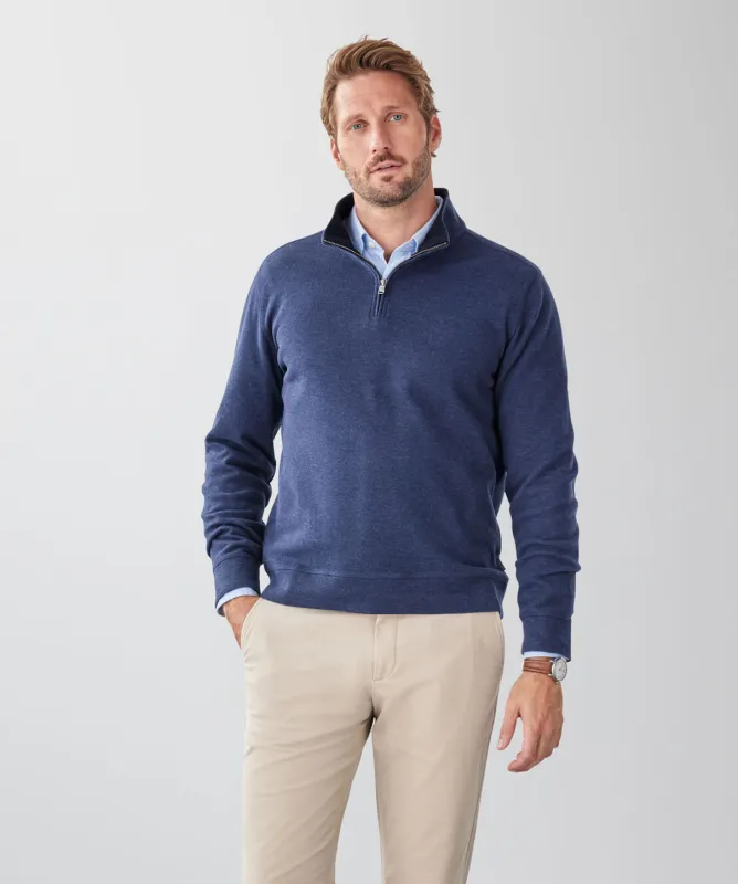 Half Zip Sweat - Navy made by GAZMAN