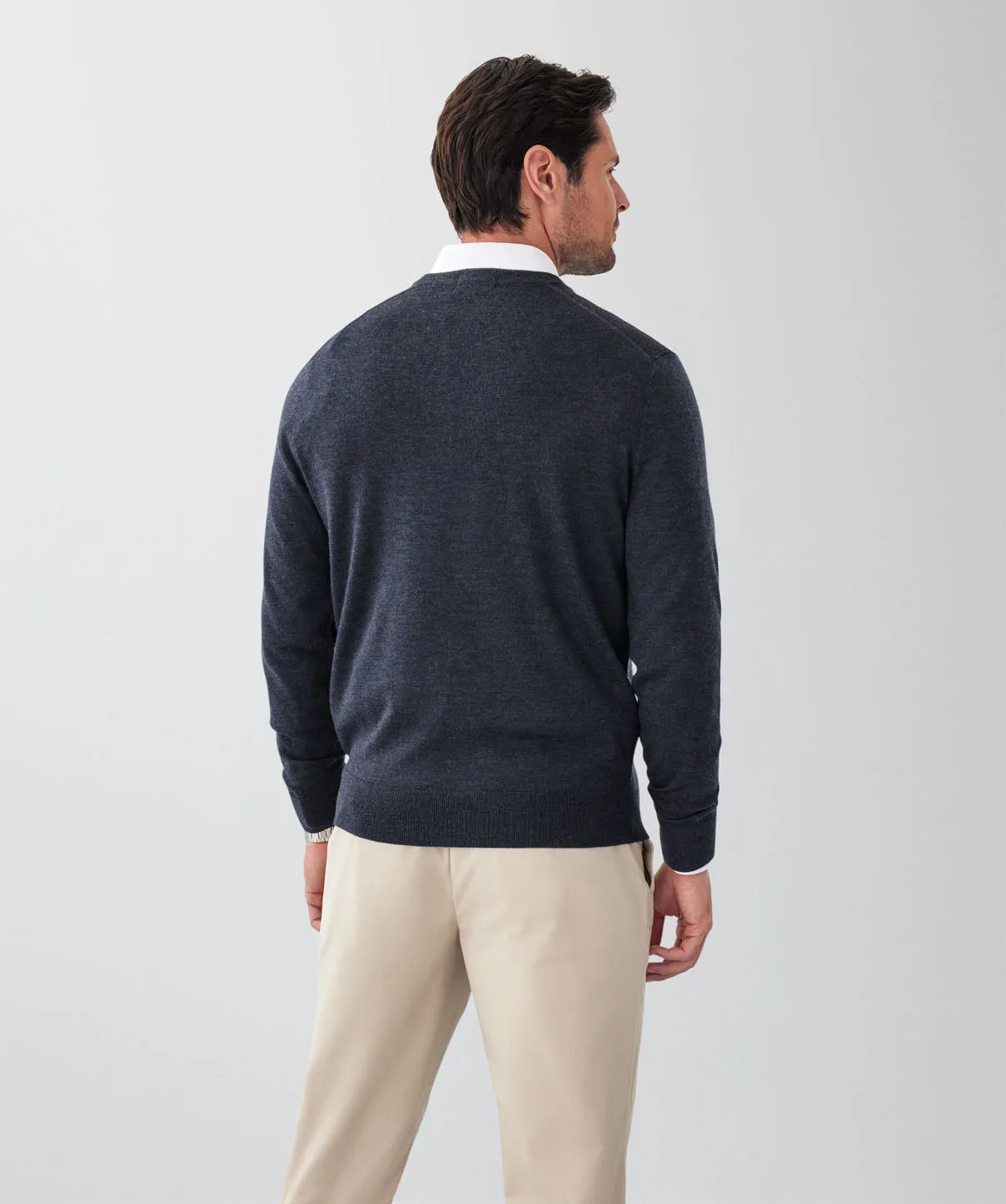 Merino Crew Neck Knit - Charcoal sold by GAZMAN product image thumbnail 2