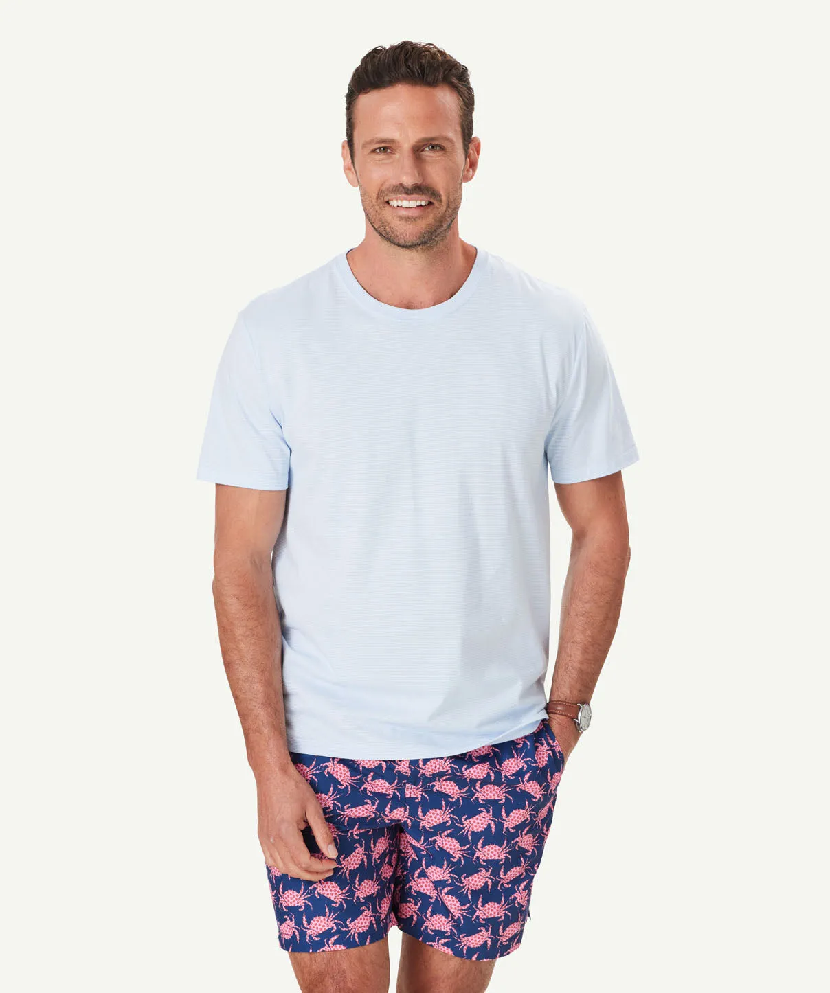 Weekend Stripe T-shirt - Sky Blue sold by GAZMAN