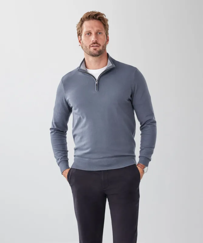 High Flex Half Zip Knit - Mid Grey sold by GAZMAN