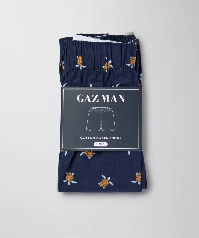 Turtle Boxer Shorts - Navy sold by GAZMAN