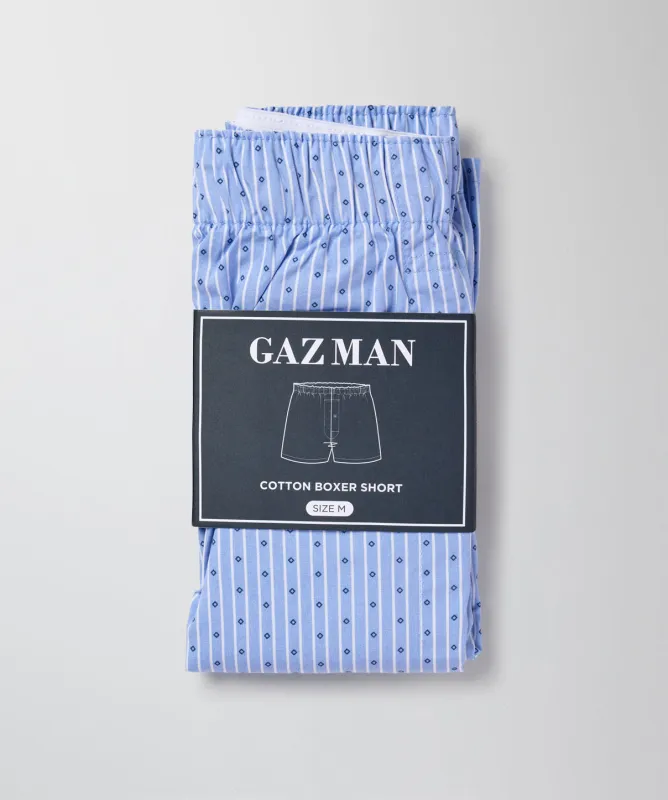 Stripe Boxer Shorts - Blue sold by GAZMAN