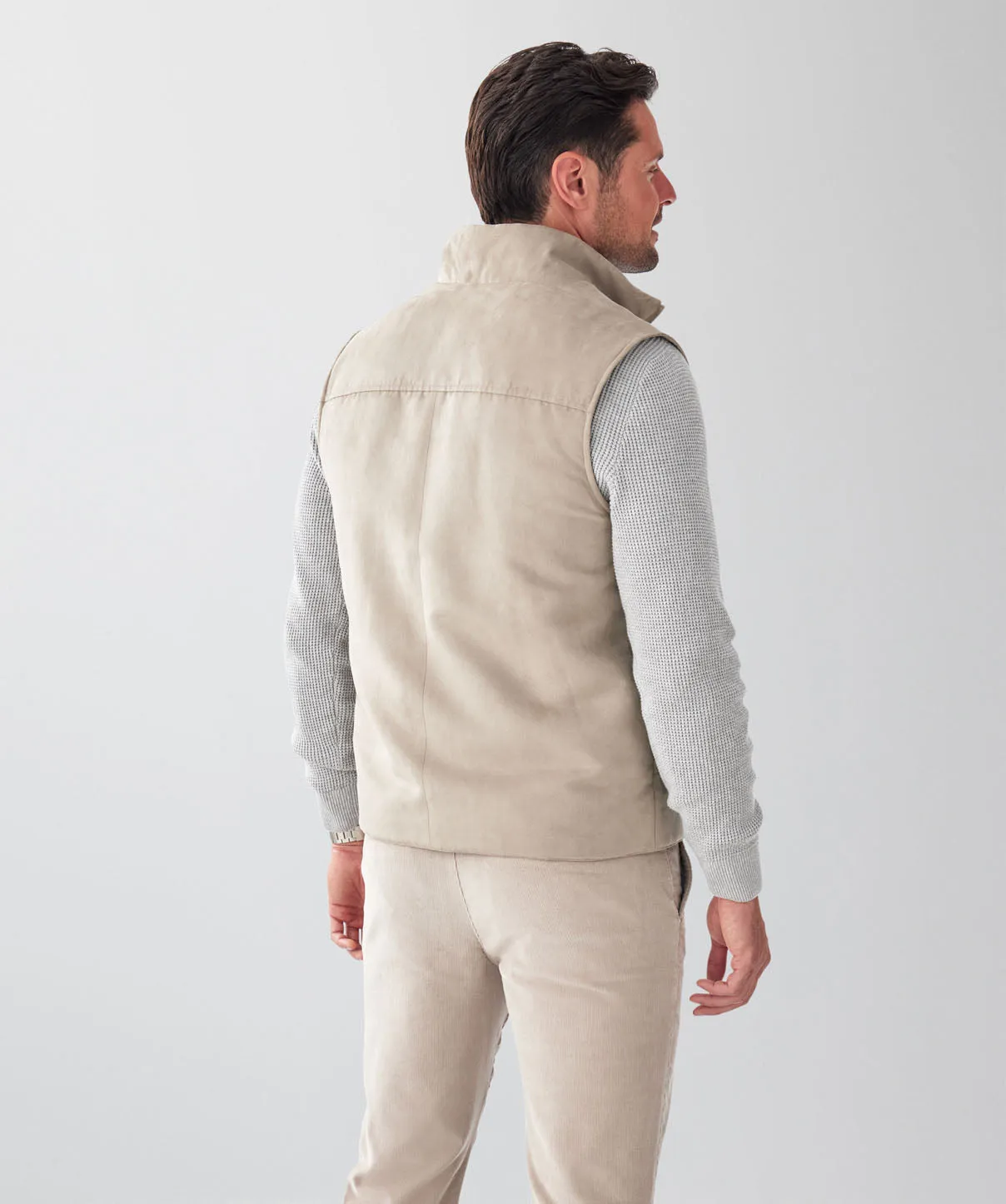 Mock Suede Vest - Stone sold by GAZMAN product image thumbnail 2