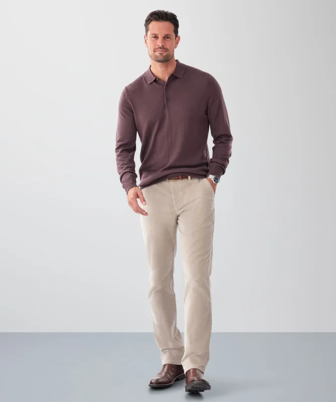 Merino Knit Polo - Wine made by GAZMAN