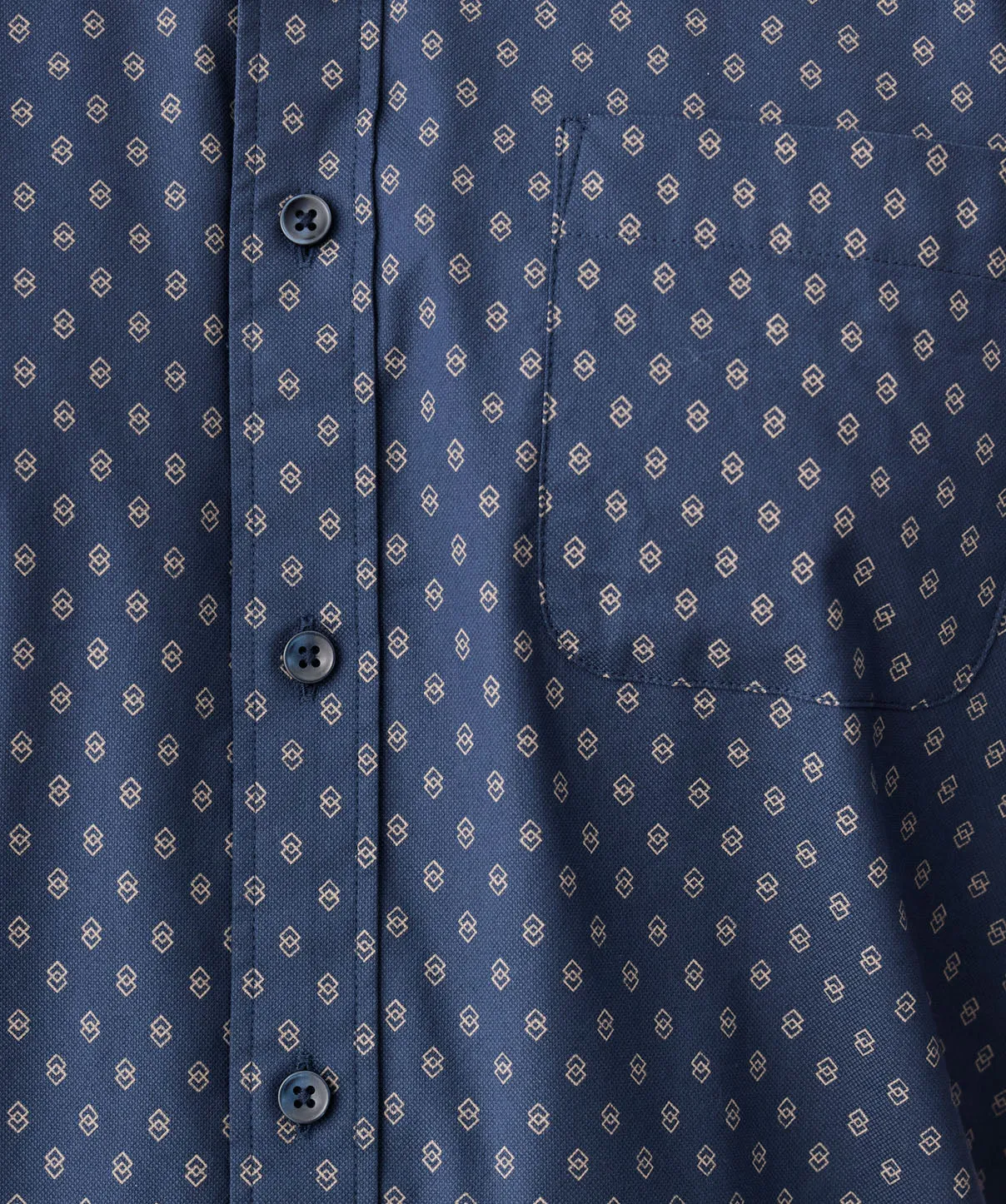 Performance Geo Print Short Sleeve Shirt - Dark Navy sold by GAZMAN product image thumbnail 5