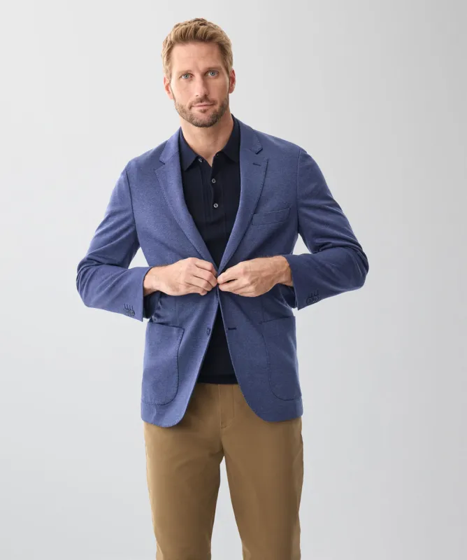 Tailored Knit Sportscoat - Blue Mix made by GAZMAN