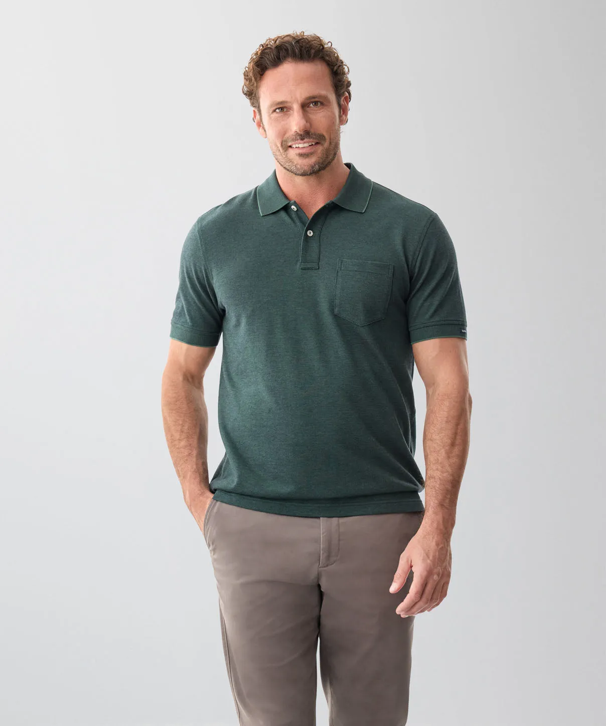 Oxford Pocket Polo - Dark Forest sold by GAZMAN