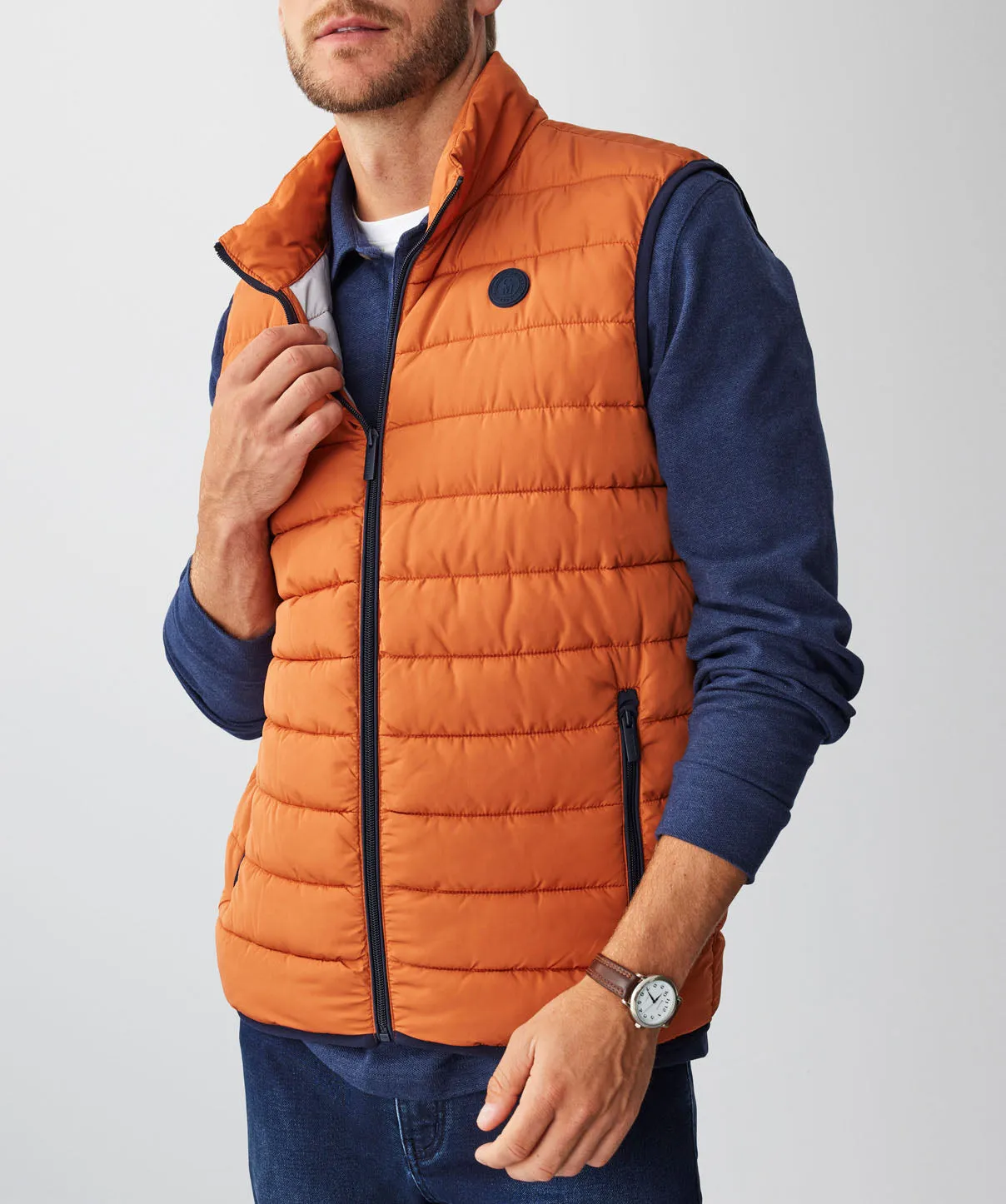 Lightweight Puffer Vest - Burnt Orange sold by GAZMAN product image thumbnail 4