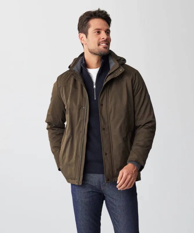 Stadium Hooded Jacket - Dark Olive sold by GAZMAN