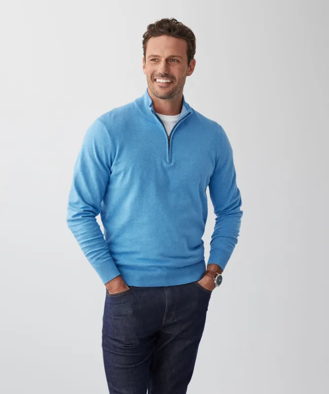 High Flex Half Zip Knit - Blue sold by GAZMAN