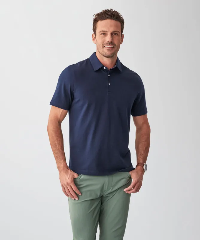 GAZFLEX Textured Polo - Navy sold by GAZMAN