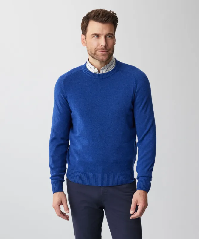 Lambswool Crew Neck Knit - Cobalt sold by GAZMAN