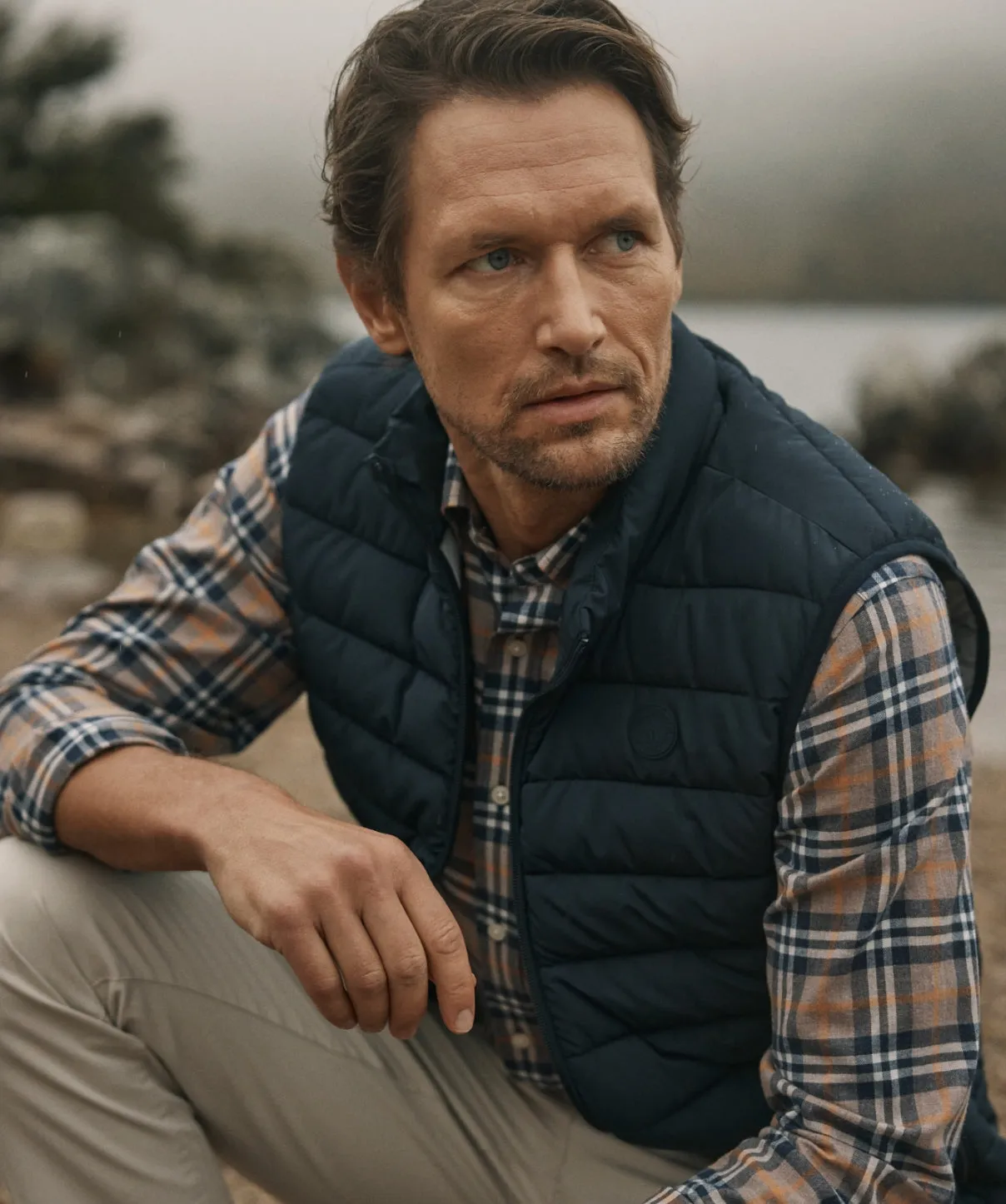 Lightweight Puffer Vest - Navy sold by GAZMAN