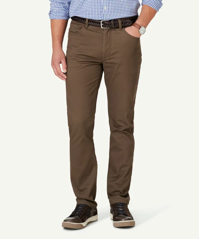 Stretch Bedford Cord Pants - Bison sold by GAZMAN