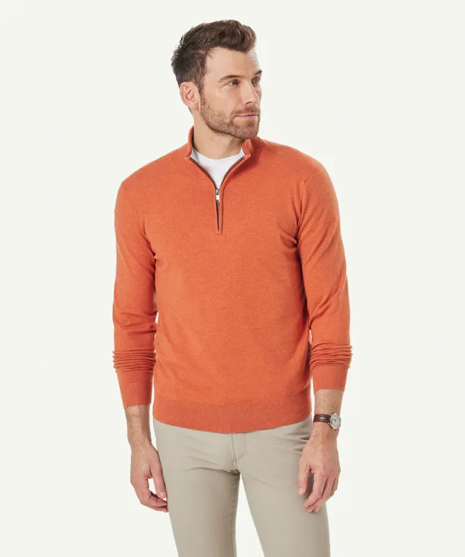 High Flex Half Zip Knit - Terracotta sold by GAZMAN
