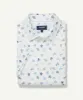 Linen Blend Turtle Print Short Sleeve Shirt - White sold by GAZMAN