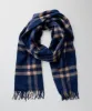 Classic Wool Check Scarf - Blue sold by GAZMAN
