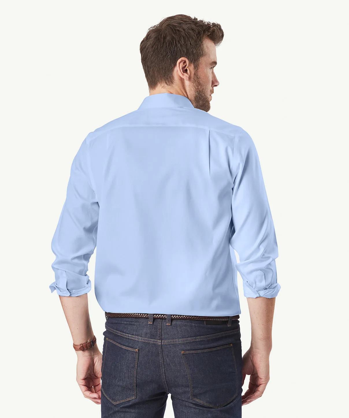 Easy Care Plain Oxford Shirt - Blue sold by GAZMAN product image thumbnail 3