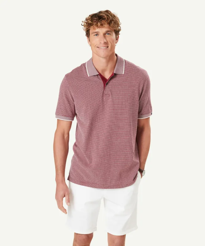 Smart Jacquard Polo - Burgundy sold by GAZMAN