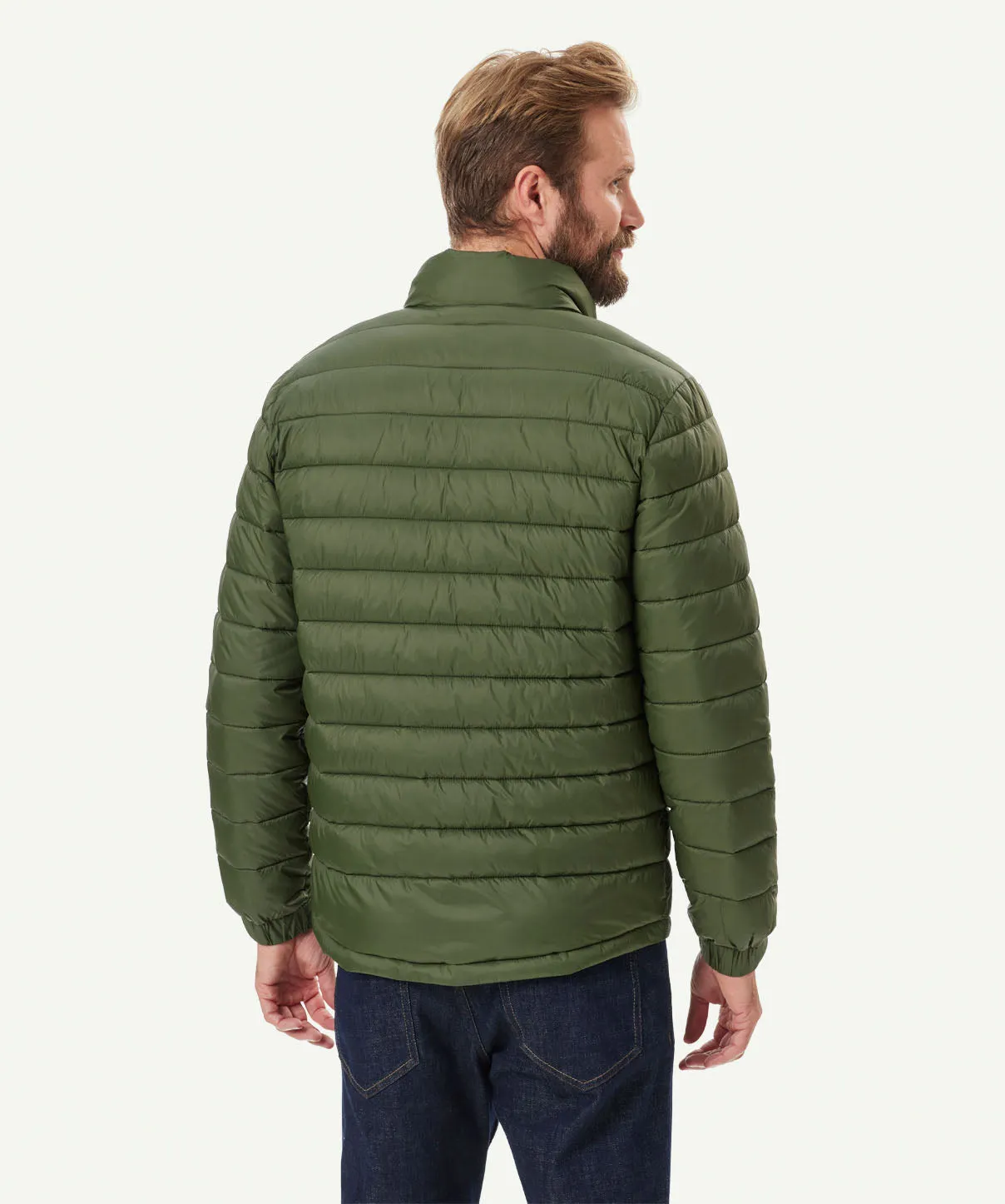 Lightweight Puffer Jacket - Dark Olive sold by GAZMAN product image thumbnail 3