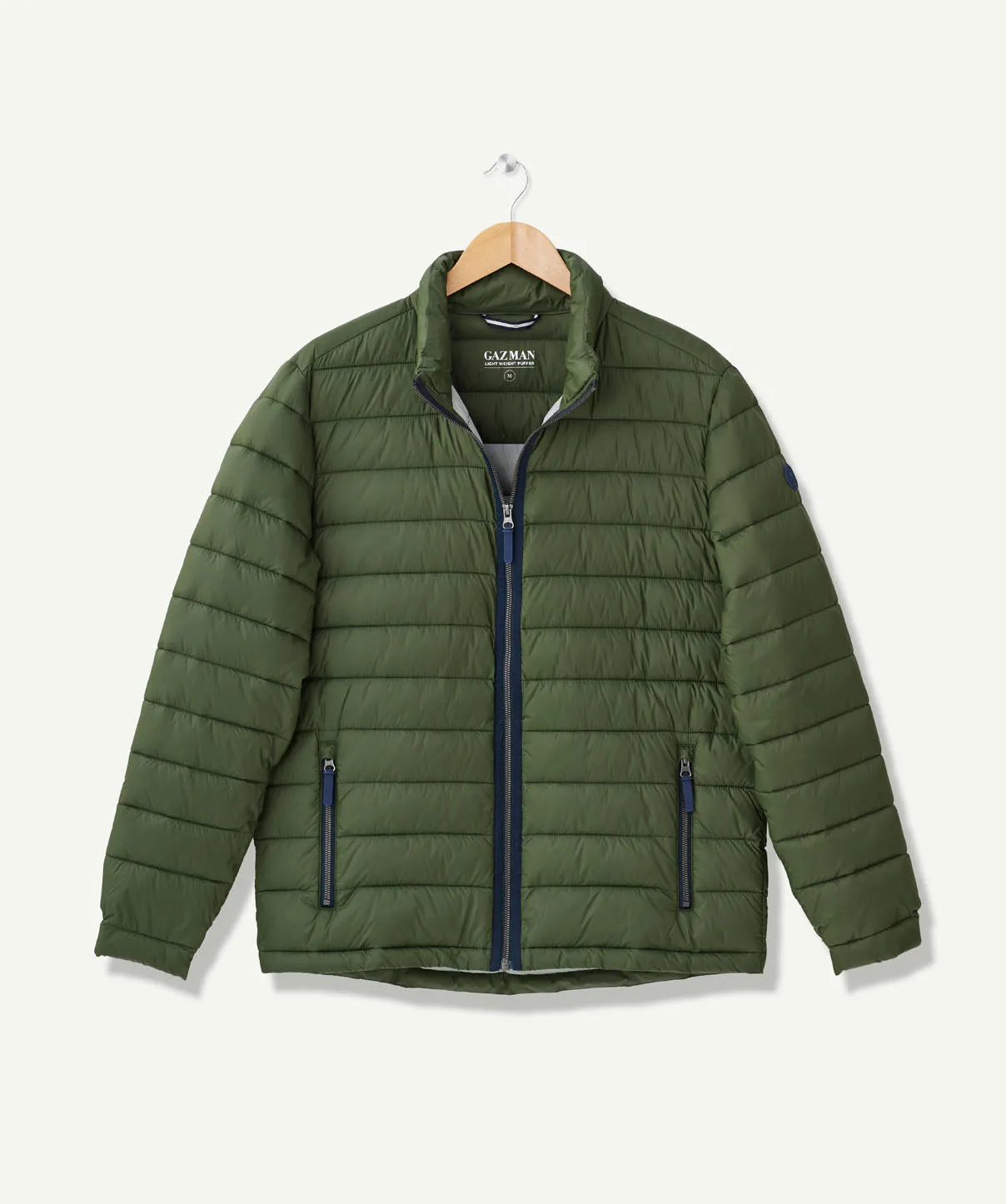 Lightweight Puffer Jacket - Dark Olive sold by GAZMAN product image thumbnail 2